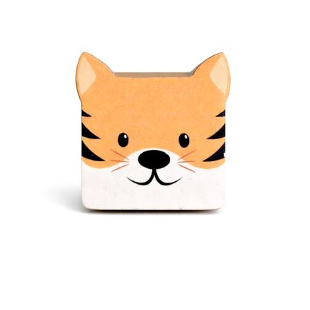Kids Handmade Acacia Wood Tiger Knob